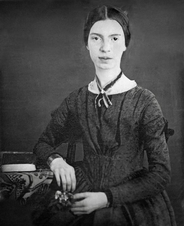 Emily Dickinson a los 16 años, en el seminario de Mount Holyoke, entre diciembre de 1846 y principios de 1847