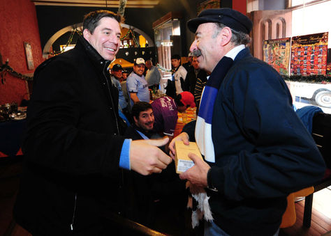 Marcelo Claure (izq.) y Guido Loayza, los mandamases del club Bolívar. Foto: Archivo