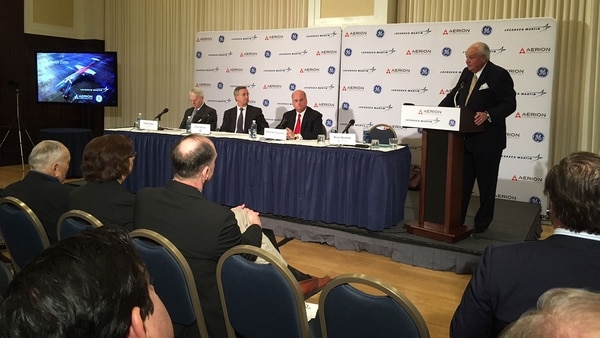 La conferencia de prensa de presidentación del Aerion AS”, este viernes, en Washington DC