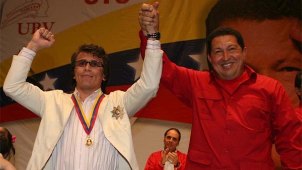 Edwin Valero, junto a Hugo Chávez (Prensa Miraflores)