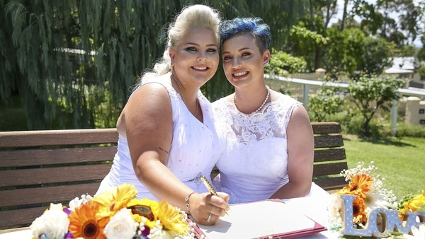 Lauren Price y Amy Laker, primer matrimonio homosexual de Australia (Getty)