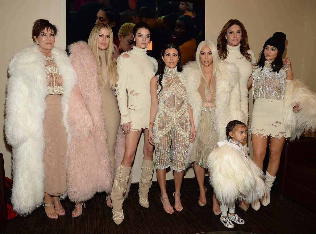 Khloe Kardashian, Kris Jenner, Kendall Jenner, Kourtney Kardashian, Kim Kardashian West, North West, Caitlyn Jenner, Yeezy Season 3