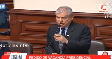 Congresistas peruanos debaten pedido de vacancia presidencial. Foto: captura transmisión de NTV