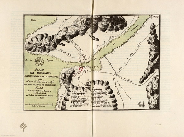 Un plano del río Desaguadero encargado por el general realista Goyeneche antes de la batalla (Alejandro Rabinovich)