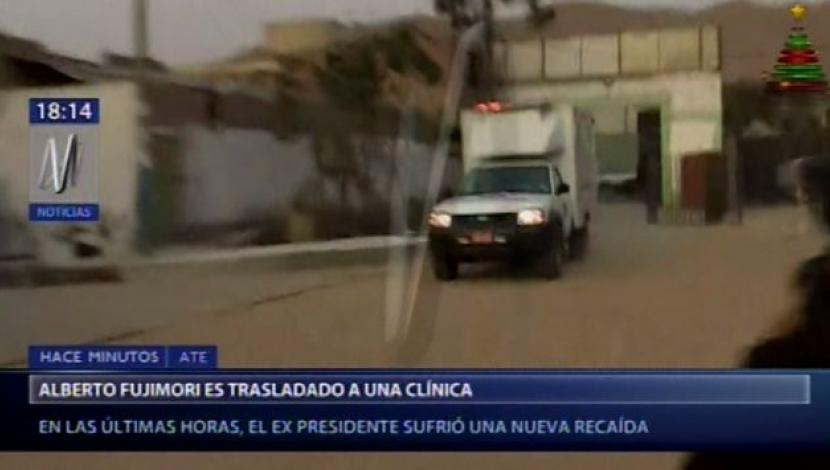 Traslado de Alberto Fujimori a clínica local.