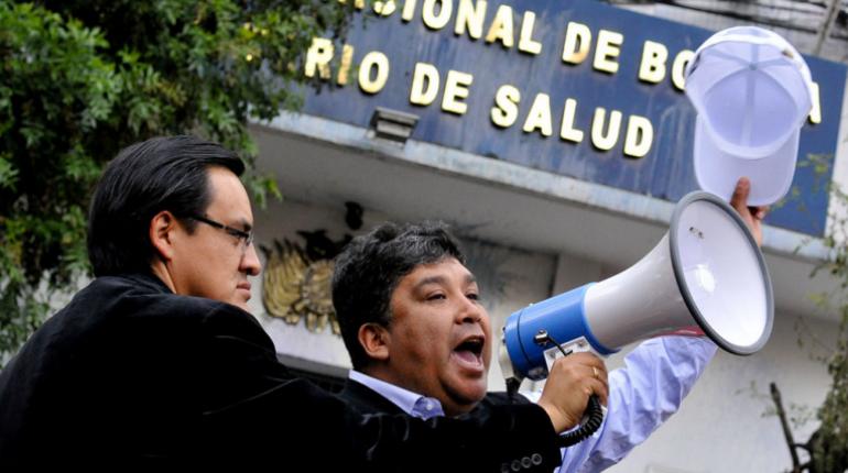 Manifestación de los galenos en La Paz. | APG