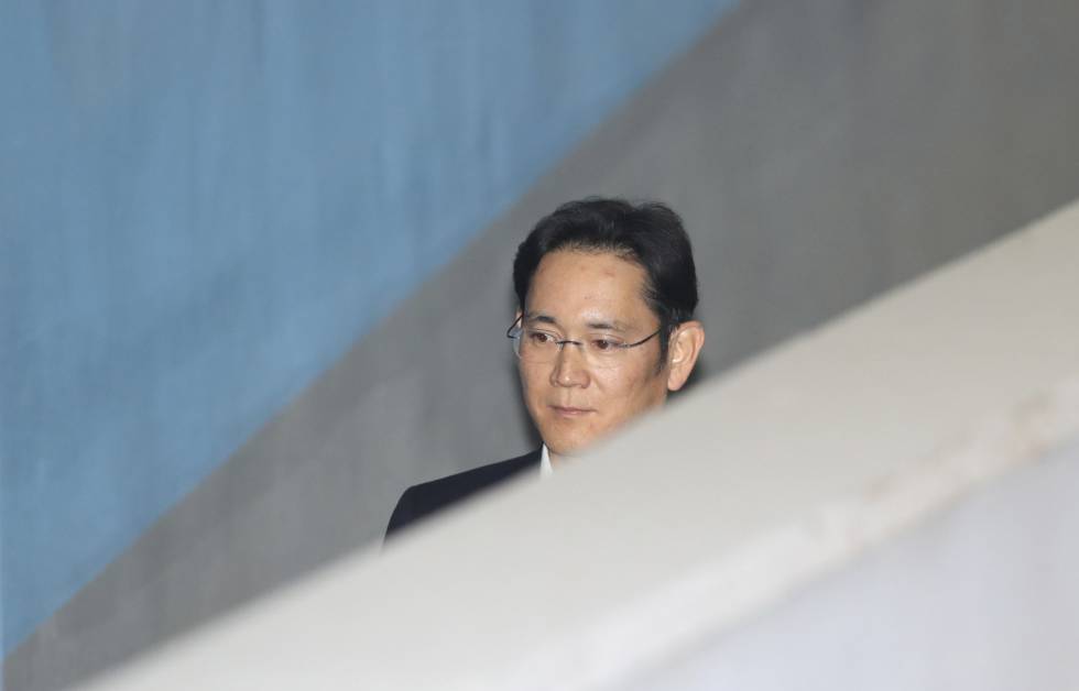 Lee Jae Yong, vicepresidente de Samsung, llega a la corte de Seúl, este mércoles.