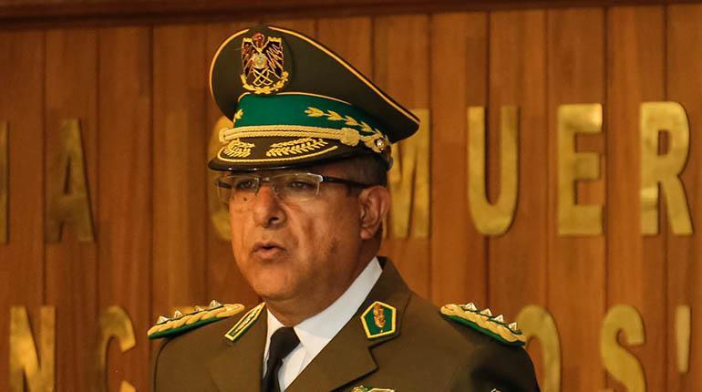 El comandante de la Policía, Faustino Mendoza. | Foto archivo | MARKA REGISTRADA