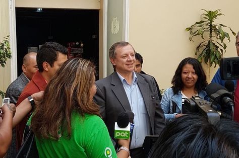 El presidente del Senado, José Alberto Gonzales, en la rueda de prensa de este viernes.