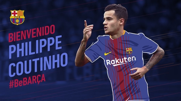 Barcelona FC anunció el fichaje del brasileño Philippe Coutinho (FC Barcelona)