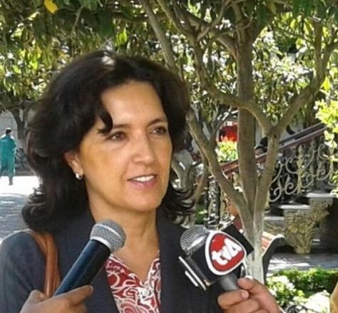 La presidenta del Colegio de Abogados de Bolivia, María Isabel Moreno.
