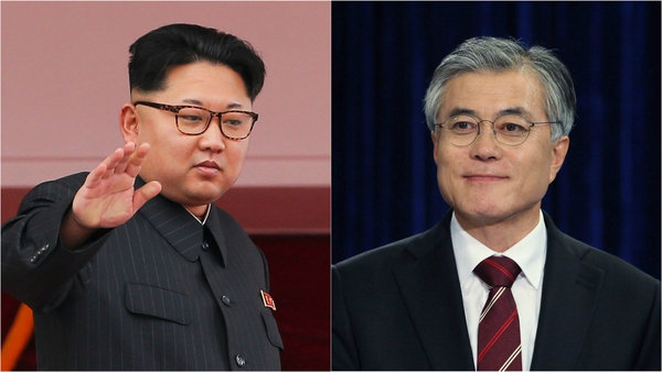 Kim Jong-un y Moon Jae-in, los líderes de Corea del Norte y del Sur