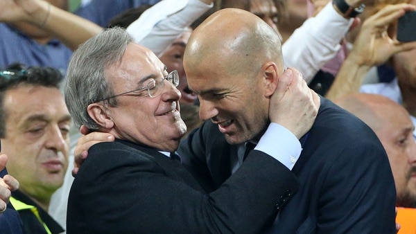 La relación entre el presidente y el entrenador del Real Madrid parece no tener retorno (Getty Images)