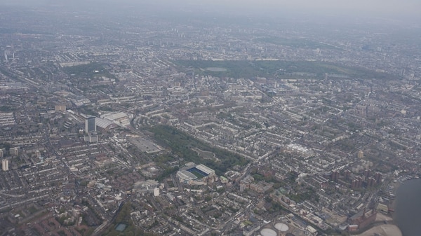 La vista aérea del actual estadio del Chelsea: allí se construirá el nuevo (Getty)
