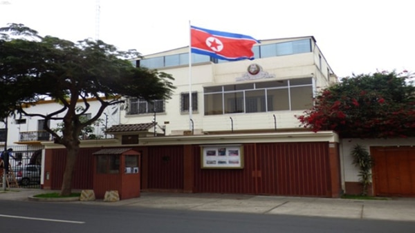 La embajada de Corea del Norte en Lima