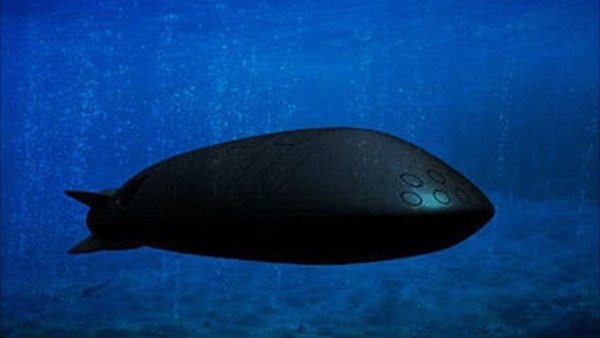 (Ilustración del drone subacuatico bajo la impresión de un artista)