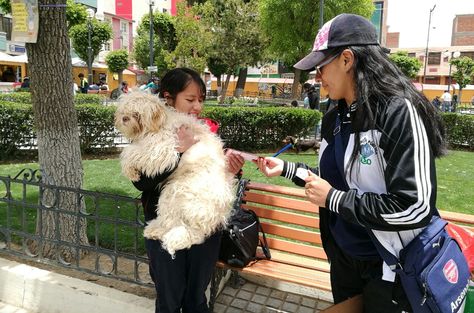 Segundo día de la jornada de vacunación contra la rabia canina en Oruro.