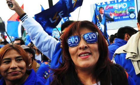 Una concentración en respaldo al presidente Evo Morales. Foto: Archivo-La Razón