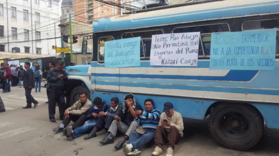 La protesta de los choferes.