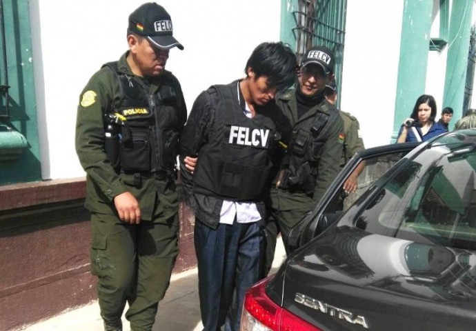 Fabián Choque fue capturado y presentado esta mañana. Foto: CORREO DEL SUR