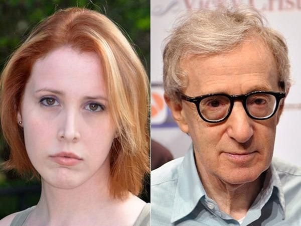 Dylan Farrow y Woody Allen.