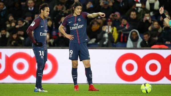 Neymar Jr y Edinson Cavani (Photo by Jean Catuffe/Getty Images)