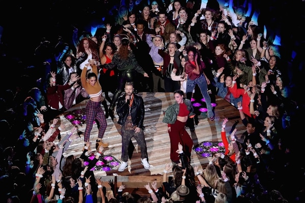 Justin Timberlake fue la estrella del entretiempo del Super Bowl LII en el U.S. Bank Stadium (Getty Images)