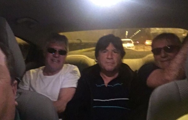 Manuel, con Julián Camino y Claudio Gugnali, ex ayudantes de Alejandro Sabella