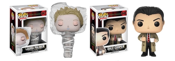 Laura Palmer y el agente Cooper, de Twin Peaks. El muñeco del cadáver desató la polémica