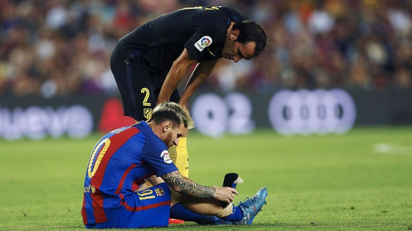 El ’10’ del Barça sufrió su última lesión importante en abril de 2016: un desgarro sufrido en el aductor derecho ante el Atlético de Madrid. (Foto: EFE)