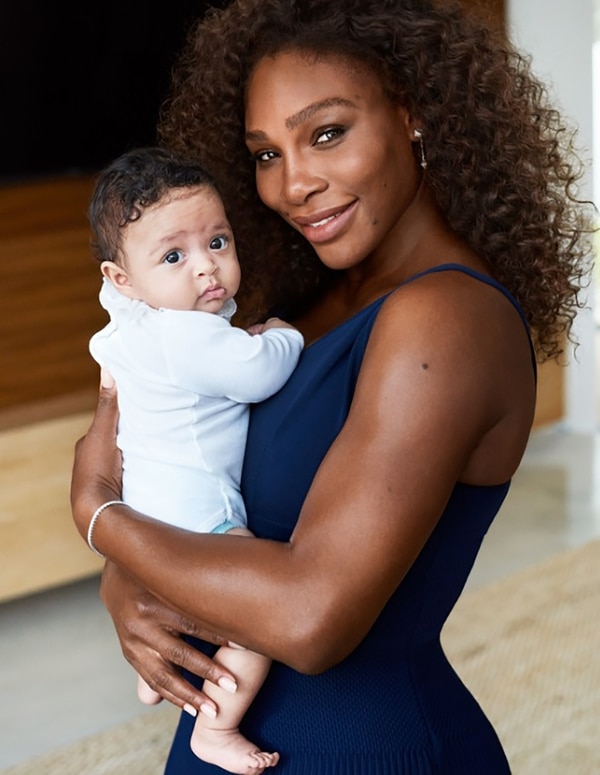 Serena Williams junto a su hija