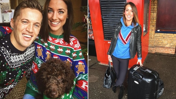 A la izquierda, la mujer que murió de cáncer; y a la derecha, la nueva novia de Jake Coates