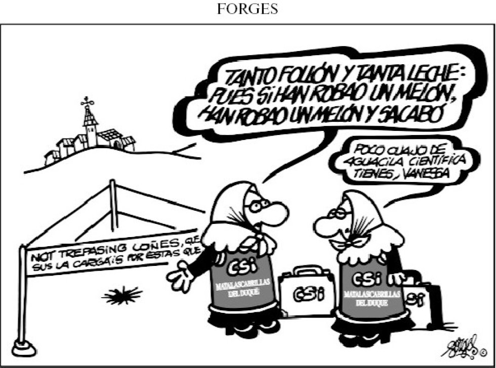 Las dos viejas de pueblo que manejan la informática y comentan la actualidad han sido dos de los personajes más icónicos del mundo de Forges.