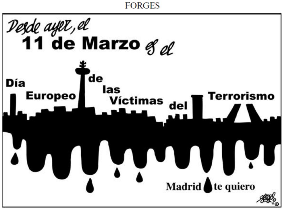 El homenaje de Forges a las víctimas del atentado terrorista del 11 de marzo de 2004.