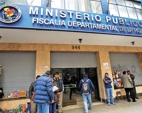 Instalaciones de la Fiscalía de La Paz. Foto: La Razón - archivo