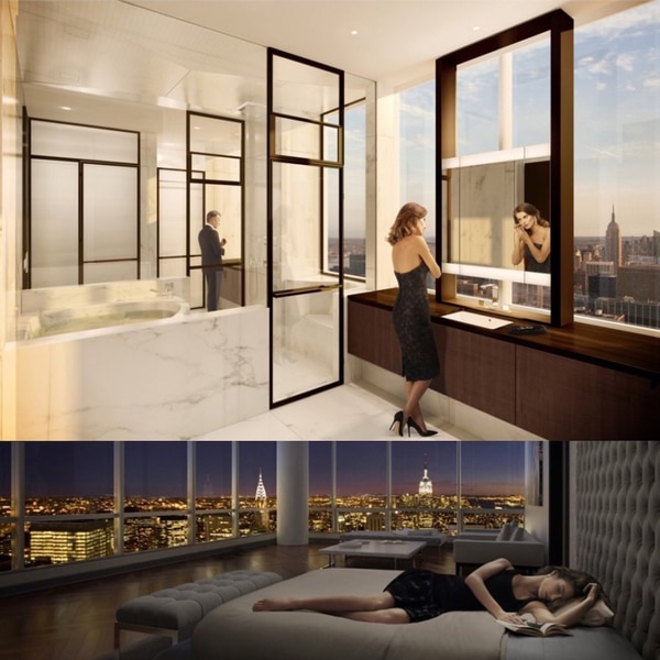 Marido y mujer no tendrán que compartir el lavabos, privilegio de poder dormir en uno de los edificios más exclusivos del mundo