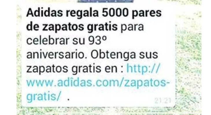 Bulo Adidas zapatillas gratis mentiras
