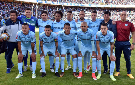 El equipo titular de Bolívar que disputó el clásico paceño 208. Foto: La Razón