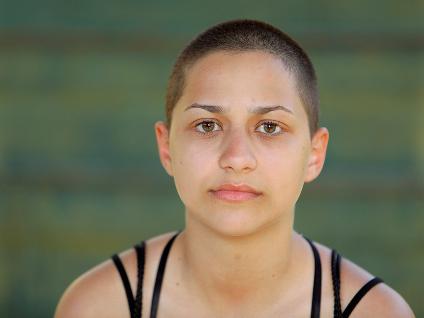 Emma González, tras su discurso en la manifestación de Fort Lauderdale, dos días después del ataque a su instituto. Emma González, tras su discurso en la manifestación de Fort Lauderdale, dos días después del ataque a su instituto.