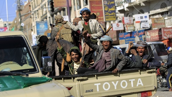 Hutíes en Yemen.