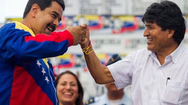 Los presidentes Nicolás Maduro y Evo Morales. | Foto archivo