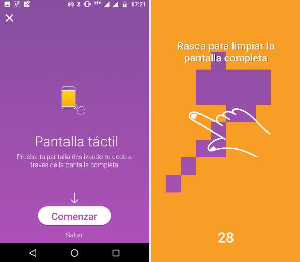 Ejemplo de test de pantalla
