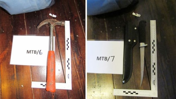 Se encontraron un martillo y un cuchillo en la mochila de Lloyd Gunton