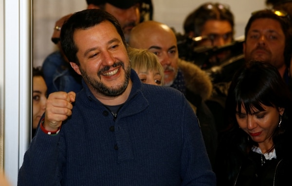 Matteo Salvini, líder de la Liga Norte, podría ser el primer ministro en una coalición de derecha (Reuters)