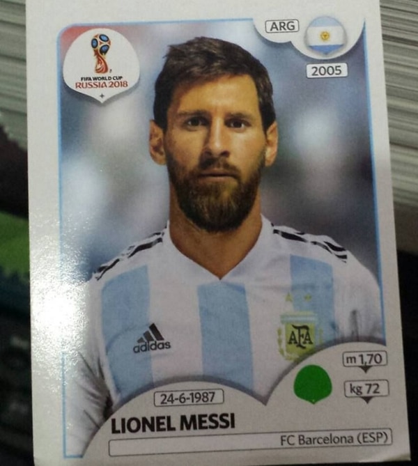 Lionel Messi tendrá su figurita en el álbum del Mundial de Rusia 2018 (@FootCardSticker)