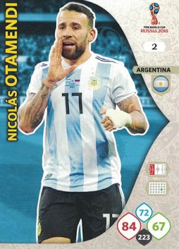 La versión Adrenalyn de Nicolás Otamendi (Yo soy mundial)