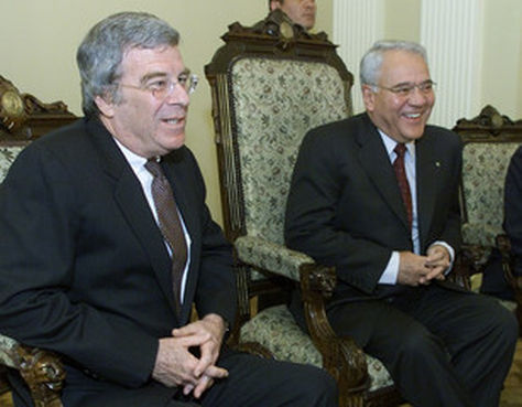 Greenlee y Sánchez de Lozada en una reunión en Palacio de Gobierno.