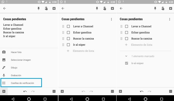 Casillas verificación Google Play