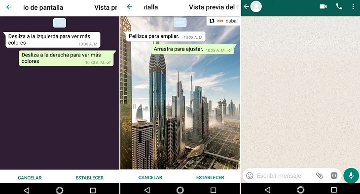 Cambiar fondos chats WhatsApp