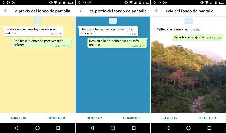 Fondos de pantalla chats WhatsApp